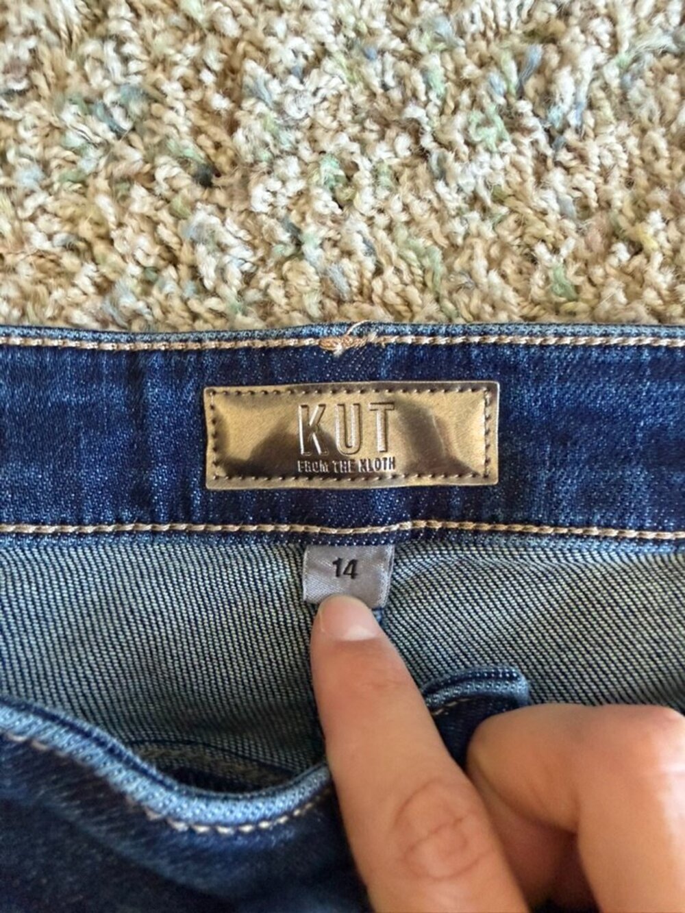 NWT Kut Reese High Rise Ankle Straight Leg Fab AB Jeans Enchantment Wash Sz 14 - Picture 8 of 12